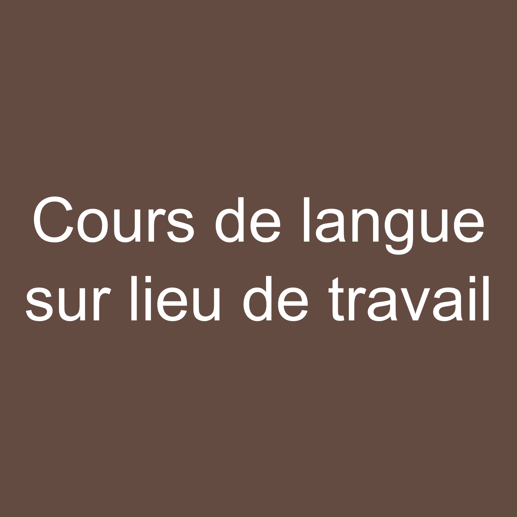 Cours de langue sur lieu de travail : à partir d’un certain nombre d’inscriptions, des cours de langue sont organisés directement sur le lieu de travail, afin d’éviter aux collaborateurs et collaboratrices motivés de se déplacer.