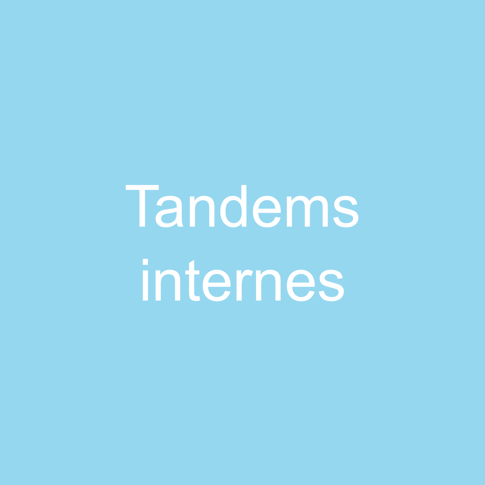 Tandems internes : en plus de l’offre cantonale, des tandems sont parfois organisés directement au sein d’une unité administrative, deux personnes décidant de se rencontrer régulièrement pour exercer la langue partenaire.